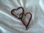 Locked red hearts