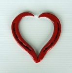 Red horseshoe heart