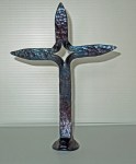 Railroad spike cross&nbsp;blue